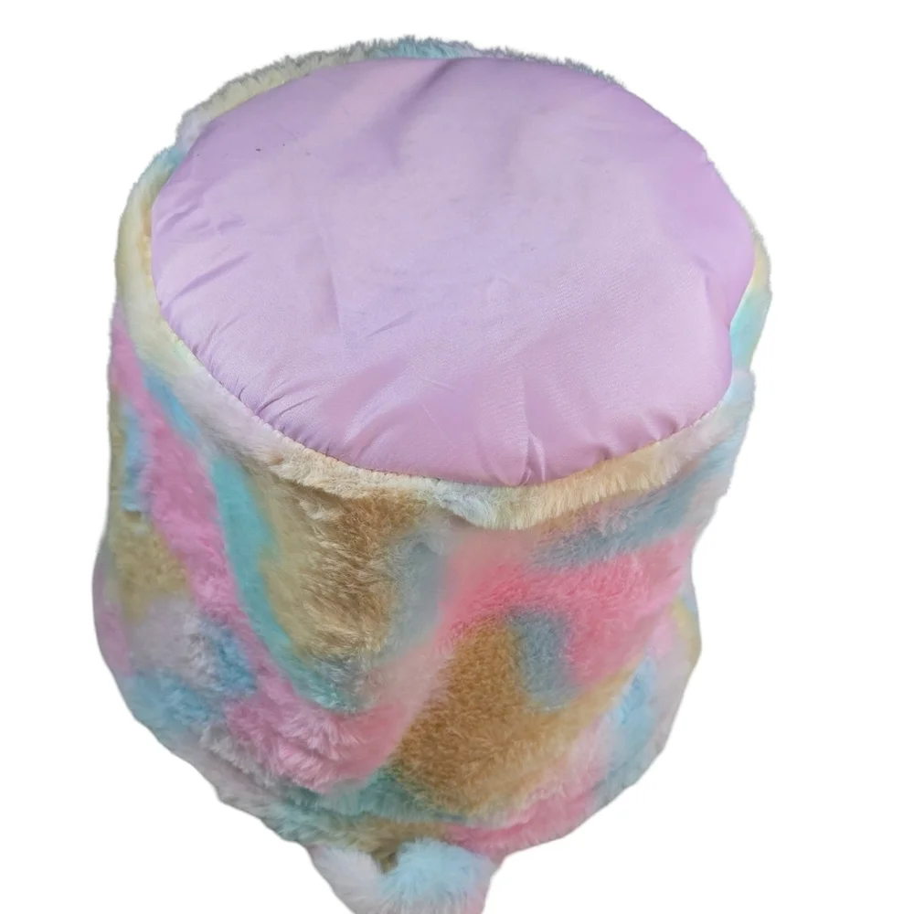 Rainbow Pastel Bunny Plush Basket